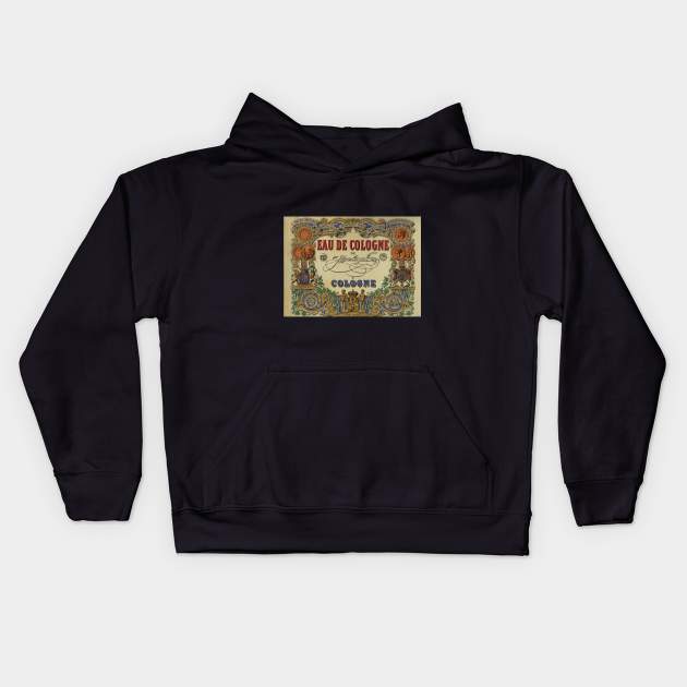 Eau de cologne vintage poster Kids Hoodie by Seasonmeover